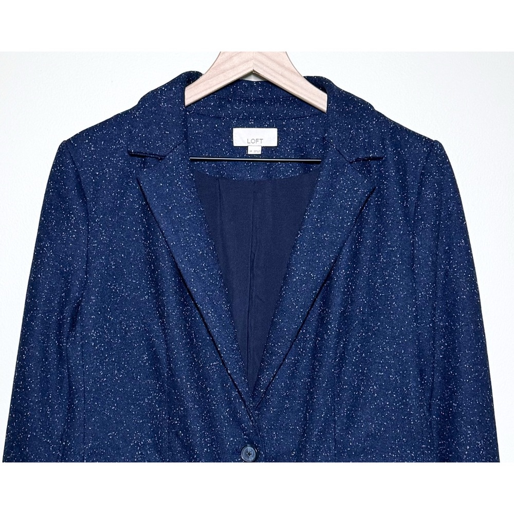 LOFT Speckled Button Blazer Women’s Size 10 - Picture 3 of 6